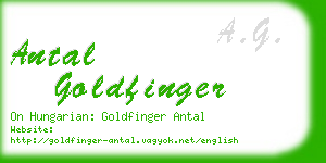 antal goldfinger business card